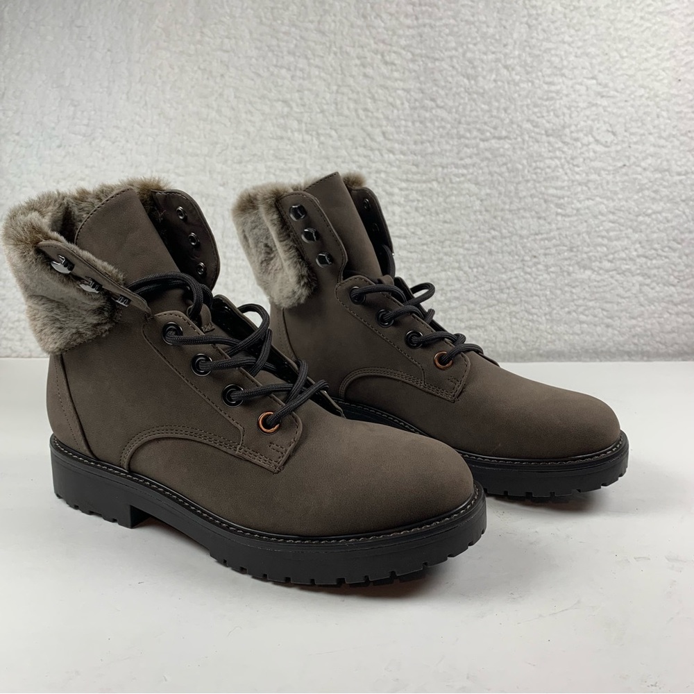 Bandolino Women's Livia Combat Boots Brown‎ Size 8 M NWOB 7218